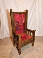 wooden Throne with red books Image